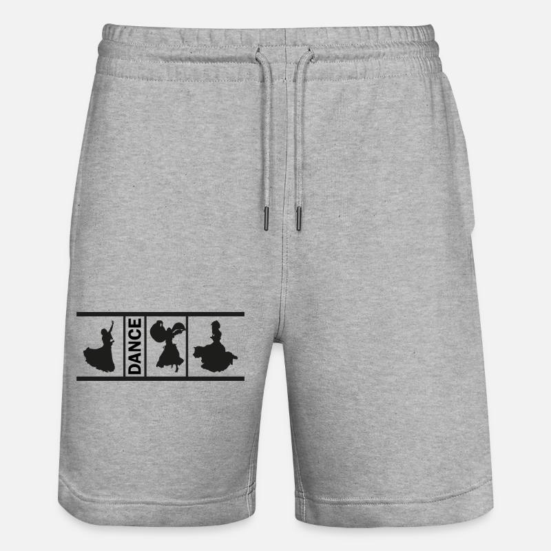 Dancing Dance Music - Stanley/Stella Unisex Bio Joggingshorts Trainer - Grau meliert
