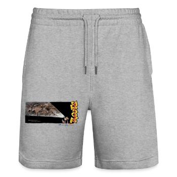 Wurzeln Höhlenmalerei - Stanley/Stella Unisex Bio Joggingshorts Trainer  - Grau meliert - Vorne - Nik (191cm) & Marisol (170cm)