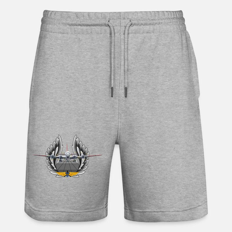 C-97 Stratofreighter - Stanley/Stella Unisex Bio Joggingshorts Trainer  - Grau meliert