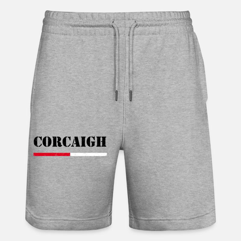 Corgaigh (Cork) - Stanley/Stella Unisex Bio Joggingshorts Trainer  - Grau meliert