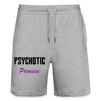 Psychotische Prinzessin - Stanley/Stella Unisex Bio Joggingshorts Trainer  - Grau meliert - Vorne - Nik (191cm) & Marisol (170cm)