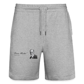 "Deine Mutter" Sigmund freund - Stanley/Stella Unisex Bio Joggingshorts Trainer  - Grau meliert - Vorne - Nik (191cm) & Marisol (170cm)