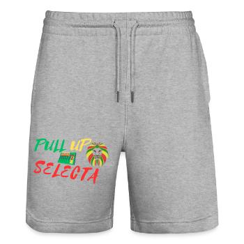 pull up - Short de jogging bio TRAINER Stanley/Stella unisexe - gris chiné - Devant - Nik (191cm) & Marisol (170cm)