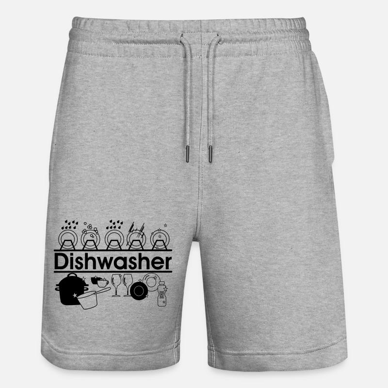 Lave-vaisselle logo lave-vaisselle cuisine - Short de jogging bio TRAINER Stanley/Stella unisexe - gris chiné