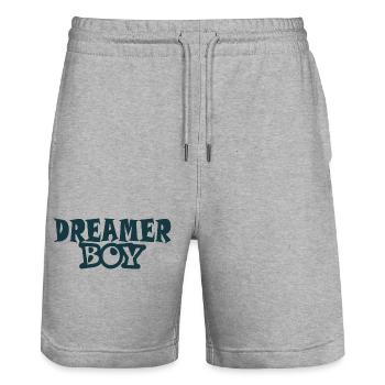DREAMER BOY - Short de jogging bio TRAINER Stanley/Stella unisexe - gris chiné - Devant - Nik (191cm) & Marisol (170cm)