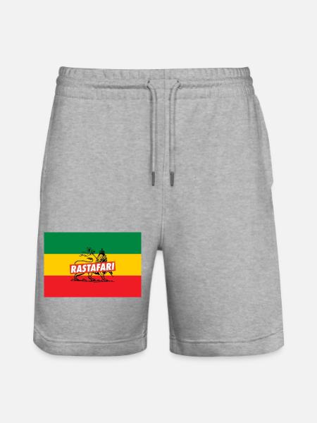 REGGAEN LIPPU - RASTA LION - JAH RASTAFARI - Stanley/Stella Trainer unisex luomu-collegeshortsit - harmaasävyinen