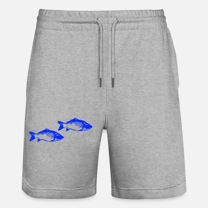 fische - Stanley/Stella Unisex Bio Joggingshorts Trainer  - Grau meliert