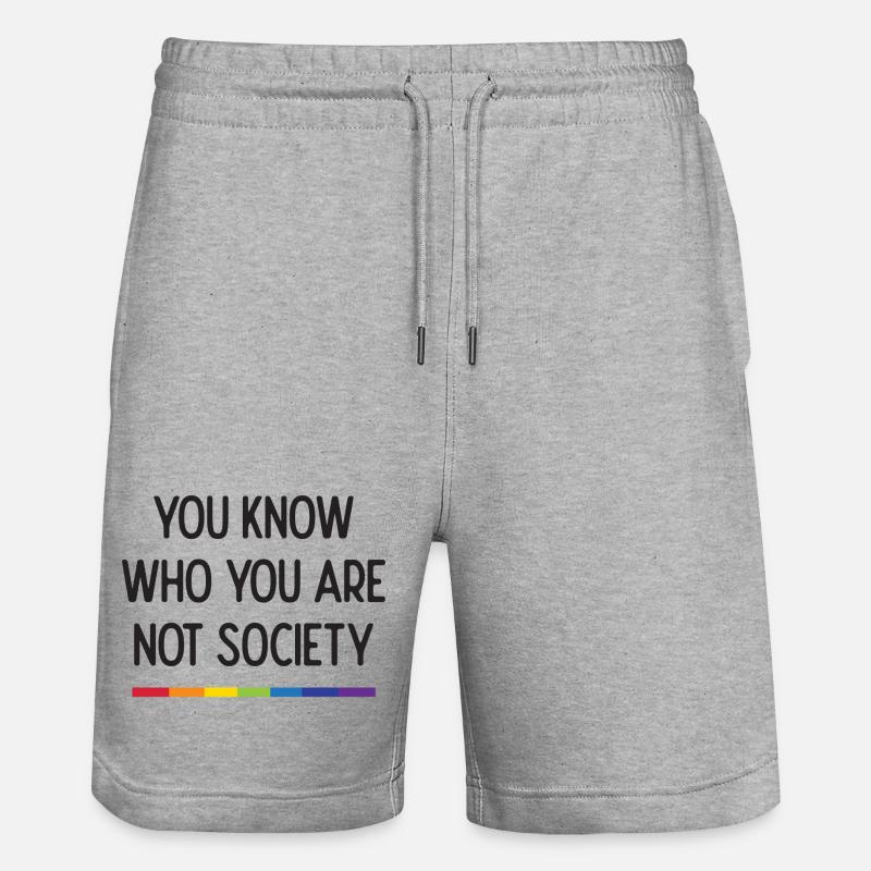 Lebe mit Stolz - Stanley/Stella Unisex Bio Joggingshorts Trainer - Grau meliert