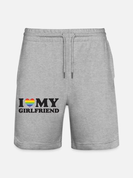 J’aime ma copine - LGBTQ - Short de jogging bio TRAINER Stanley/Stella unisexe - gris chiné