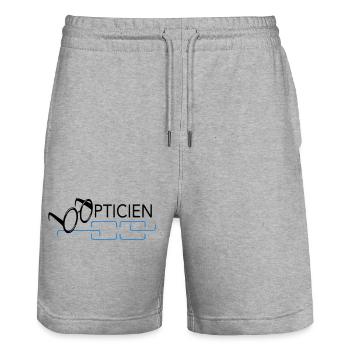 Optiker - Stanley/Stella Unisex Bio Joggingshorts Trainer  - Grau meliert - Vorne - Nik (191cm) & Marisol (170cm)