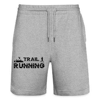 Trail Running Eagle Mountains Forest Shoes Profile - Stanley/Stella Trainer Unisex Organic Jogging Shorts - heather grey - Front - Nik (191cm) & Marisol (170cm)