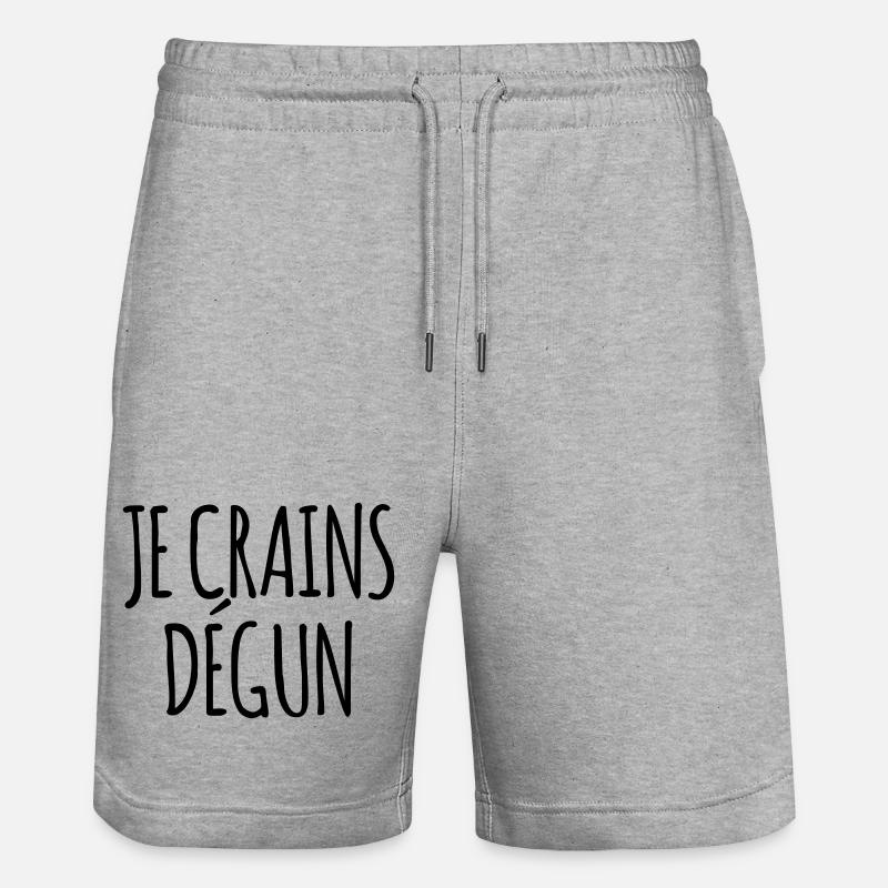 Je crains dégun - Marseille bébé - Short de jogging bio TRAINER Stanley/Stella unisexe - gris chiné