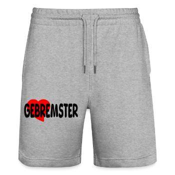 gebremster - Stanley/Stella Unisex Bio Joggingshorts Trainer  - Grau meliert - Vorne - Nik (191cm) & Marisol (170cm)