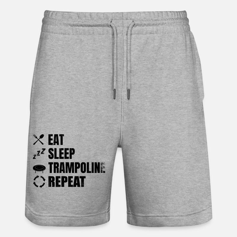 Manger Sommeil Trampoline Répéter - Short de jogging bio TRAINER Stanley/Stella unisexe - gris chiné