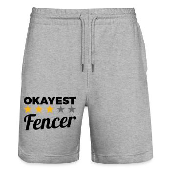 Okayest fencer - Stanley/Stella Trainer Unisex Organic Jogging Shorts - heather grey - Front - Nik (191cm) & Marisol (170cm)