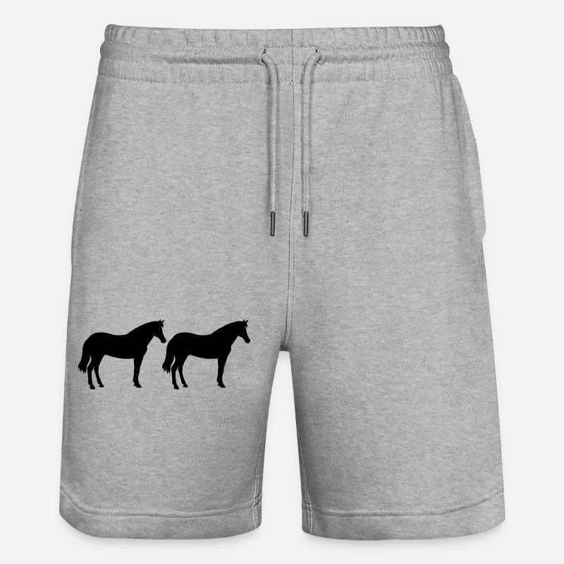 Chevaux - Short de jogging bio TRAINER Stanley/Stella unisexe - gris chiné