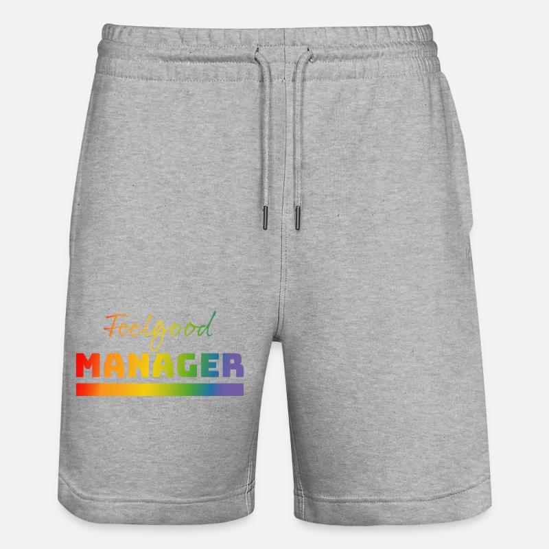 Tshirt Feelgood Manager rainbow - Stanley/Stella Unisex Bio Joggingshorts Trainer  - Grau meliert
