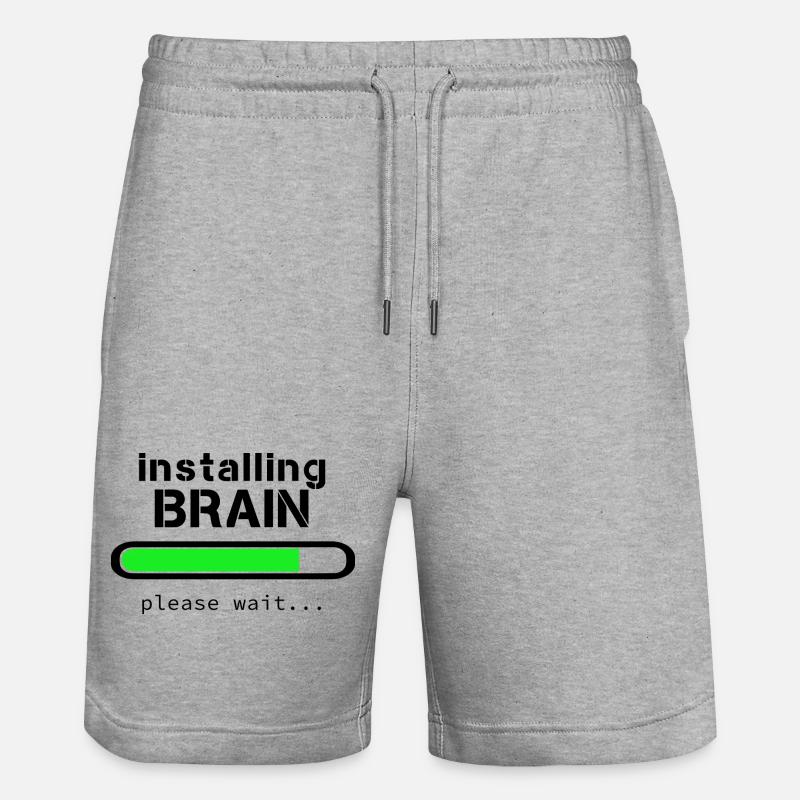 Installing Brain - Short de jogging bio TRAINER Stanley/Stella unisexe - gris chiné