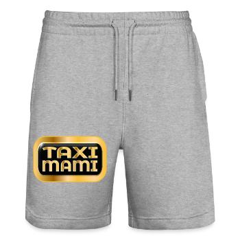 DRIVER MOTHER - TAXI MOM - Stanley/Stella Trainer Unisex Organic Jogging Shorts - heather grey - Front - Nik (191cm) & Marisol (170cm)