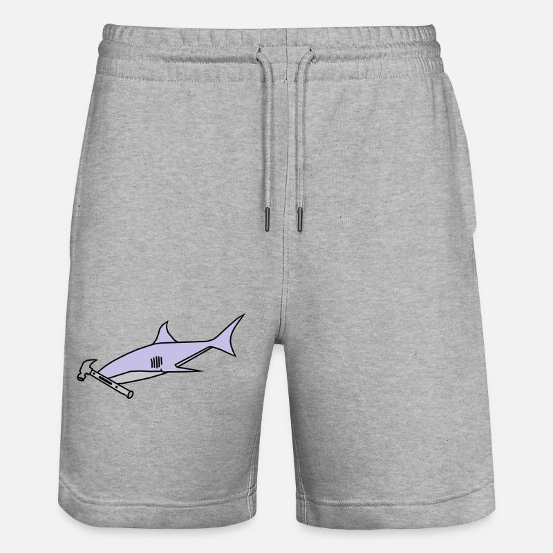 Requin à tête marteau - Short de jogging bio TRAINER Stanley/Stella unisexe - gris chiné
