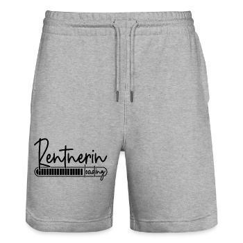 Rentnerin Loading - Stanley/Stella Unisex Bio Joggingshorts Trainer  - Grau meliert - Vorne - Nik (191cm) & Marisol (170cm)