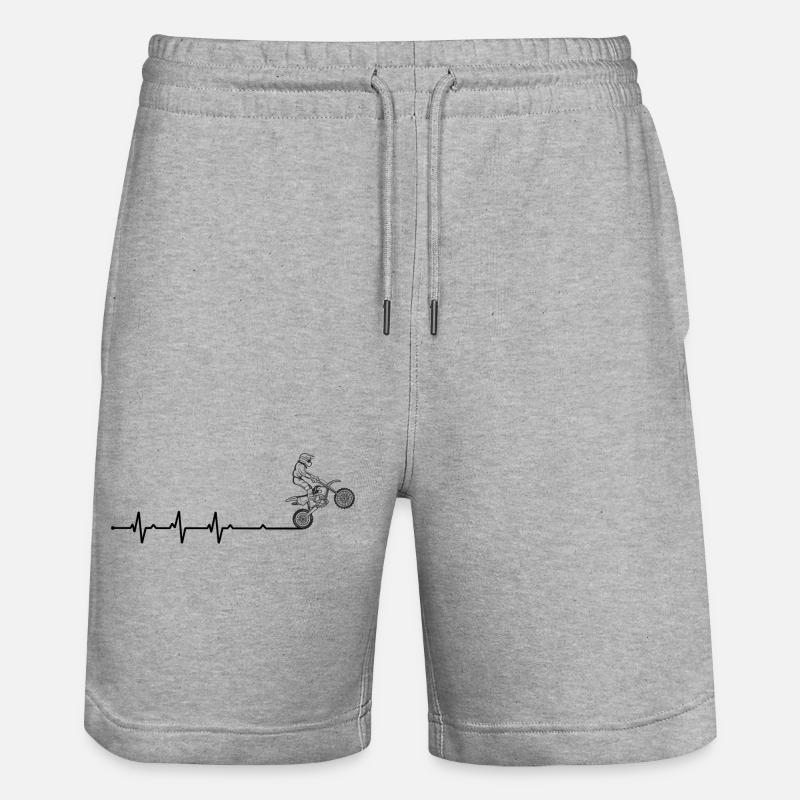 BMX Daredevil Silhouette - Stanley/Stella Unisex Bio Joggingshorts Trainer  - Grau meliert