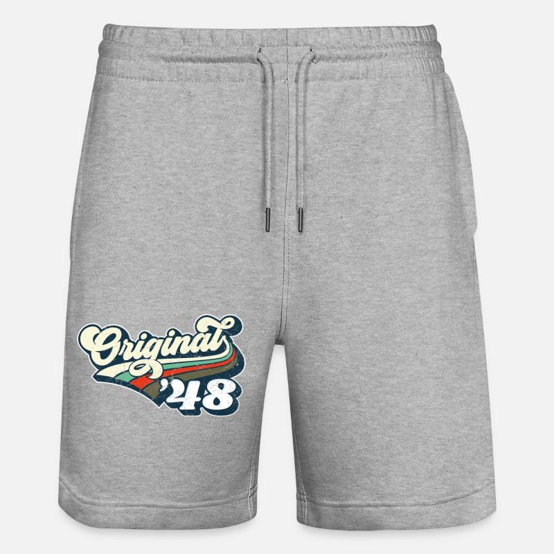Original `48 - Stanley/Stella Unisex Bio Joggingshorts Trainer  - Grau meliert