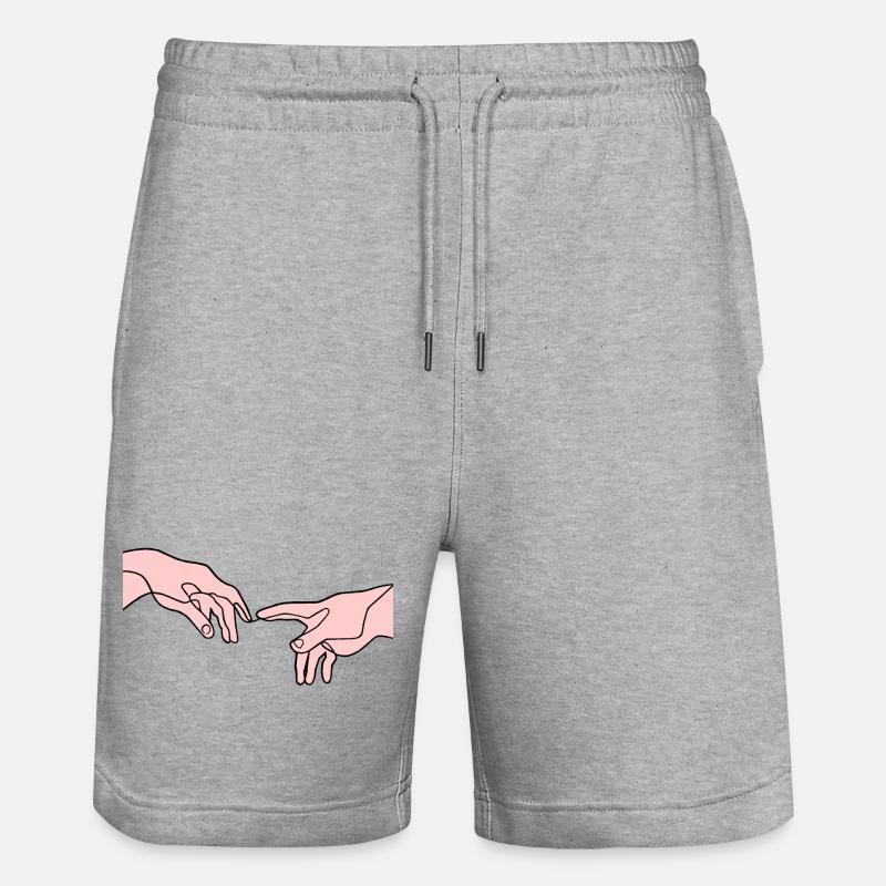 La création des mains d’Adam - Short de jogging bio TRAINER Stanley/Stella unisexe - gris chiné