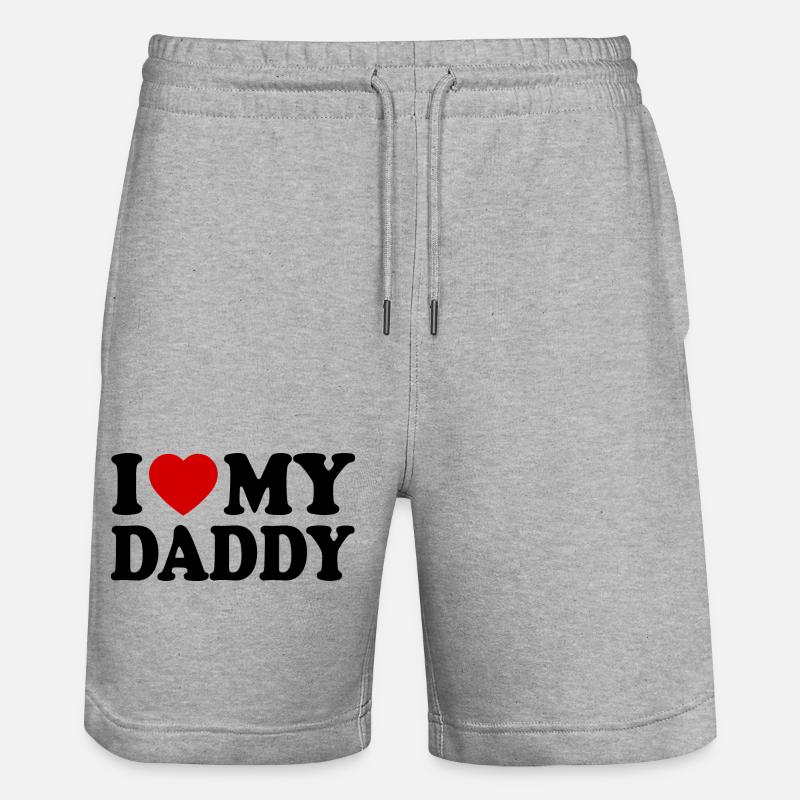 I love my daddy - Short de jogging bio TRAINER Stanley/Stella unisexe - gris chiné