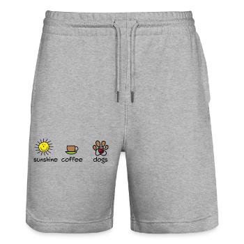 Fun designs for dog lovers - Stanley/Stella Trainer Unisex Organic Jogging Shorts - heather grey - Front - Nik (191cm) & Marisol (170cm)