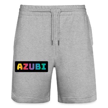 Azubi Tshirt coloured black - Stanley/Stella Unisex Bio Joggingshorts Trainer  - Grau meliert - Vorne - Nik (191cm) & Marisol (170cm)