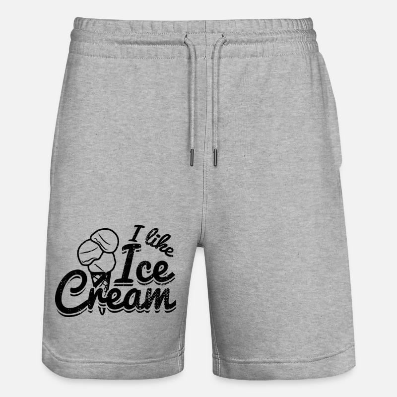 Drôle de dicton de crème glacée - Short de jogging bio TRAINER Stanley/Stella unisexe - gris chiné