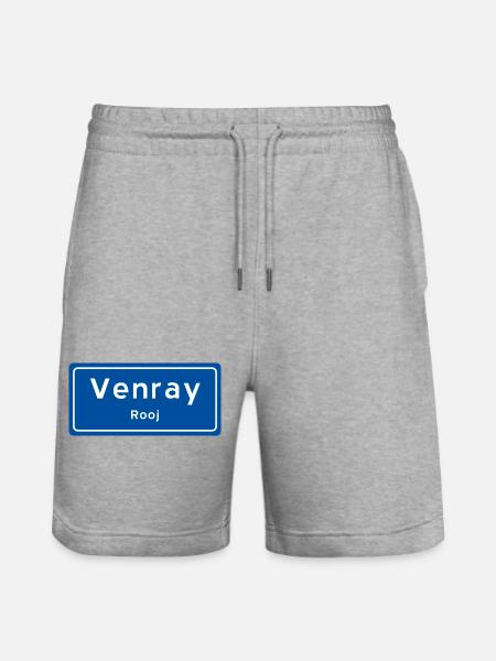 Venray place name sign - Stanley/Stella Trainer Unisex Organic Jogging Shorts - heather grey