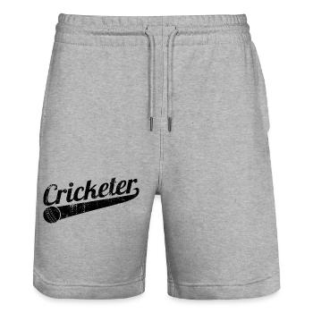 Cricketer - Short de jogging bio TRAINER Stanley/Stella unisexe - gris chiné - Devant - Nik (191cm) & Marisol (170cm)