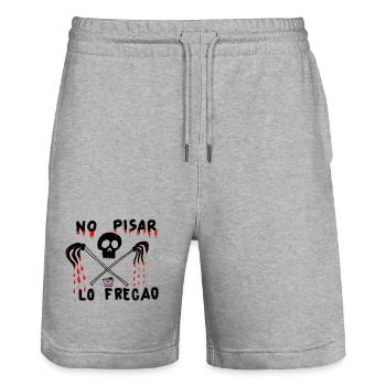 Halloween with Humor - Stanley/Stella Trainer Unisex Organic Jogging Shorts - heather grey - Front - Nik (191cm) & Marisol (170cm)