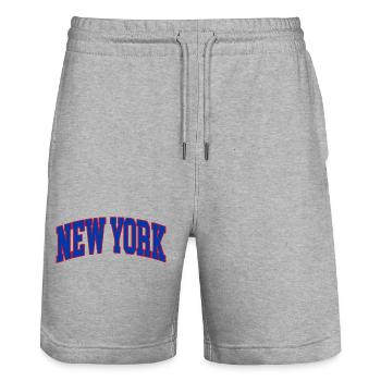 New York - Stanley/Stella Unisex Bio Joggingshorts Trainer  - Grau meliert - Vorne - Nik (191cm) & Marisol (170cm)
