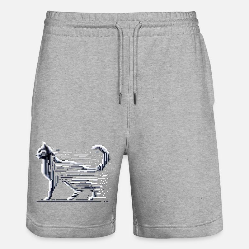 Chat Pixel - Short de jogging bio TRAINER Stanley/Stella unisexe - gris chiné