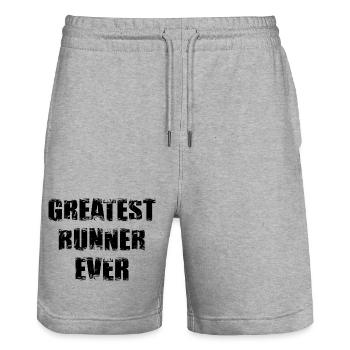 Toller Läufer - Stanley/Stella Unisex Bio Joggingshorts Trainer  - Grau meliert - Vorne - Nik (191cm) & Marisol (170cm)