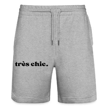 Très chic - Short de jogging bio TRAINER Stanley/Stella unisexe - gris chiné - Devant - Nik (191cm) & Marisol (170cm)
