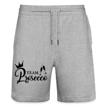 Team Prosecco! - Stanley/Stella Unisex Bio Joggingshorts Trainer  - Grau meliert - Vorne - Nik (191cm) & Marisol (170cm)