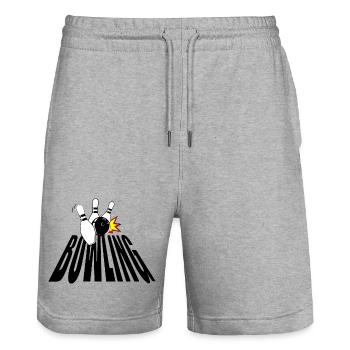 BOWLING - Short de jogging bio TRAINER Stanley/Stella unisexe - gris chiné - Devant - Nik (191cm) & Marisol (170cm)