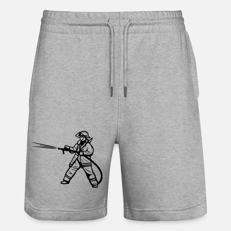 Pompier - Short de jogging bio TRAINER Stanley/Stella unisexe - gris chiné