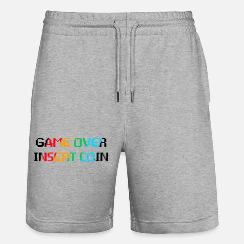 Game Over Insérer une pièce - Short de jogging bio TRAINER Stanley/Stella unisexe - gris chiné