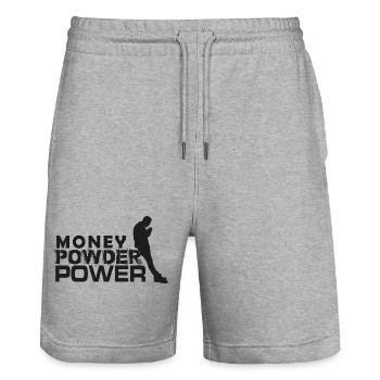 MPP schwarz - Stanley/Stella Unisex Bio Joggingshorts Trainer  - Grau meliert - Vorne - Nik (191cm) & Marisol (170cm)