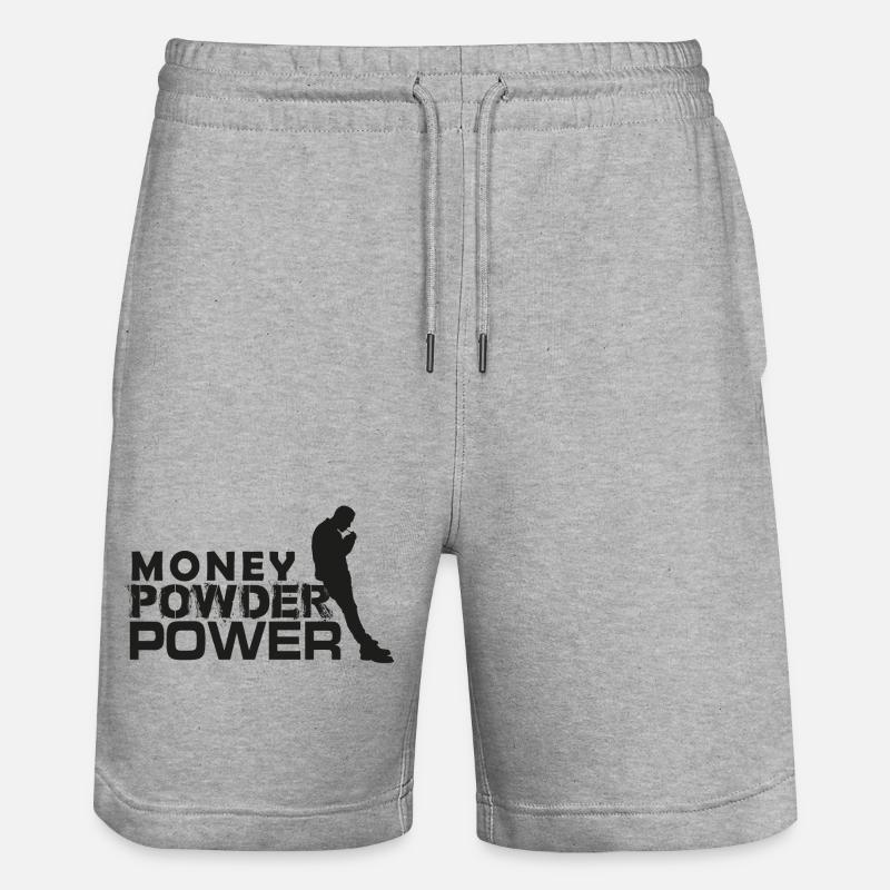 MPP schwarz - Stanley/Stella Unisex Bio Joggingshorts Trainer - Grau meliert