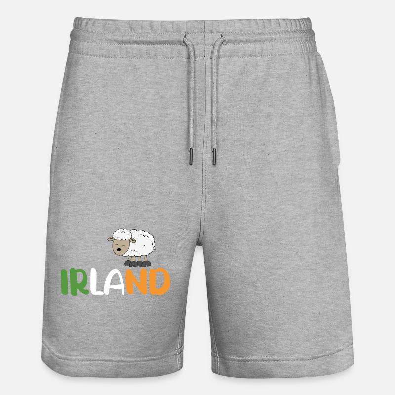Moutons d’Irlande - Short de jogging bio TRAINER Stanley/Stella unisexe - gris chiné
