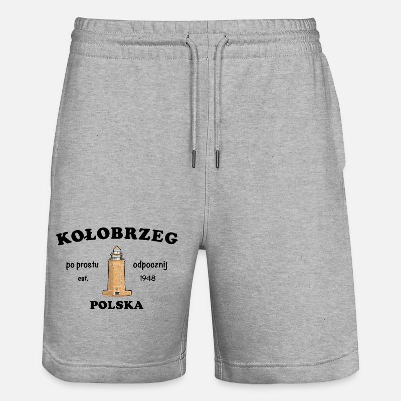 Kołobrzeg, Juste se détendre, Polonais - Short de jogging bio TRAINER Stanley/Stella unisexe - gris chiné