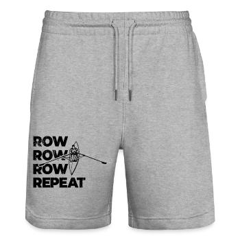 Rowing Repetition - Stanley/Stella Trainer Unisex Organic Jogging Shorts - heather grey - Front - Nik (191cm) & Marisol (170cm)