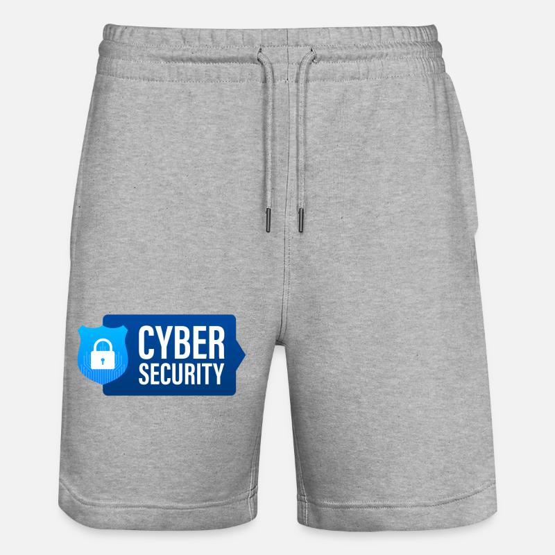 Cyber Security, Computer - Stanley/Stella Trainer Unisex Organic Jogging Shorts - heather grey