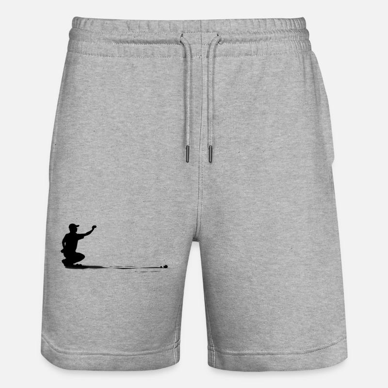 PETANQUE - Short de jogging bio TRAINER Stanley/Stella unisexe - gris chiné